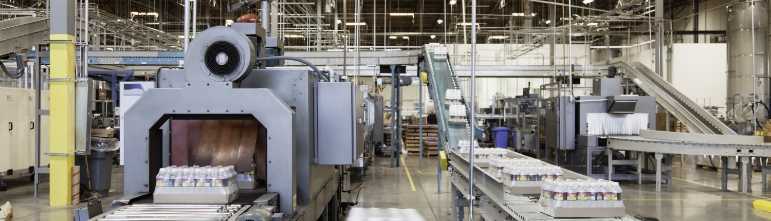 bottles moving on a conveyor belt